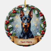 Dobermann Kerst Ornament (Achterkant)