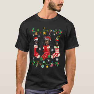 Dobermann Kerst Soks Xmas Hond T-shirt