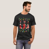 Dobermann Kerst Soks Xmas Hond T-shirt (Voorkant volledig)