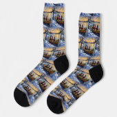 Dobermann Kerstboot Vakantie Sokken (Links)