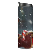 Dobermann Kerstfeest Sfeer Thermosbeker (Geroteerd rechts)
