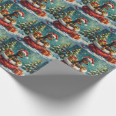 Dobermann Kerstman Zak Avontuur Cadeaupapier (Hoek)