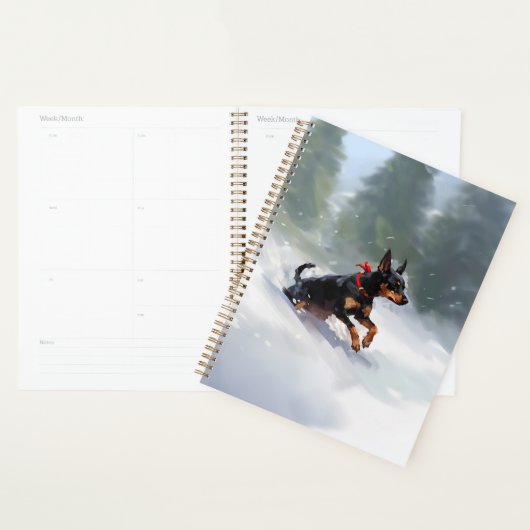 Dobermann Kerstmis sneeuw winter Planner (Display)