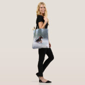 Dobermann Kerstmis sneeuw winter Tote Bag (Op model)
