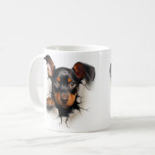 Dobermann koffiemok (Voorkant links)