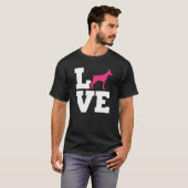 Dobermann Liefde 1 T-shirt (Voorkant volledig)