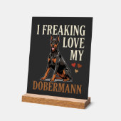 Dobermann Liefhebber Hondenliefhebber Acryl Bord (Hoek)