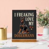 Dobermann Liefhebber Hondenliefhebber Acryl Bord (Huwelijk)