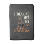 Dobermann Liefhebber Hondenliefhebber Badmat (Voorkant Verticaal)