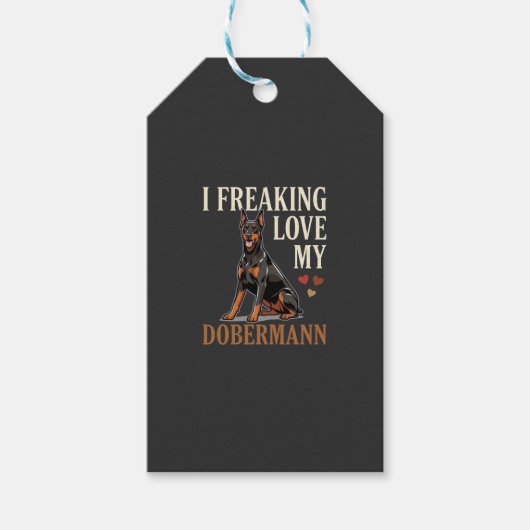 Dobermann Liefhebber Hondenliefhebber Cadeaulabel (Voorkant)