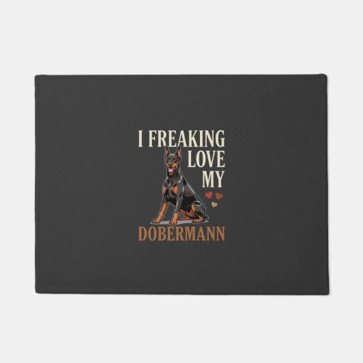 Dobermann Liefhebber Hondenliefhebber Deurmat (Voorkant)
