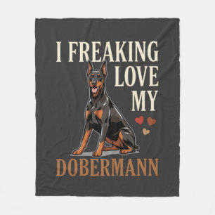 Dobermann Liefhebber Hondenliefhebber Fleece Deken