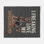 Dobermann Liefhebber Hondenliefhebber Fleece Deken (Voorkant (Horizontaal))