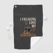 Dobermann Liefhebber Hondenliefhebber Golfhanddoek (Insitu)