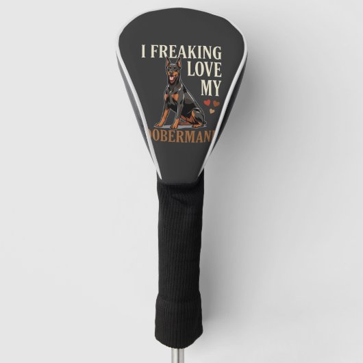 Dobermann Liefhebber Hondenliefhebber Golfheadcover (Voorkant)