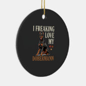 Dobermann Liefhebber Hondenliefhebber Keramisch Ornament (Rechts)