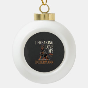 Dobermann Liefhebber Hondenliefhebber Keramische Bal Ornament
