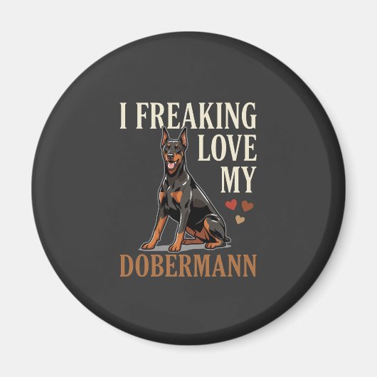 Dobermann Liefhebber Hondenliefhebber Magneet (Voorkant)