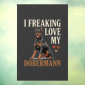 Dobermann Liefhebber Hondenliefhebber Raamsticker (Vel 3)