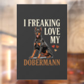 Dobermann Liefhebber Hondenliefhebber Raamsticker (Vel 2)
