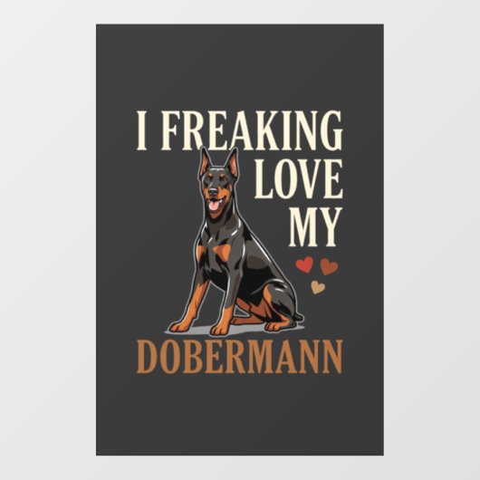 Dobermann Liefhebber Hondenliefhebber Raamsticker (Vel)