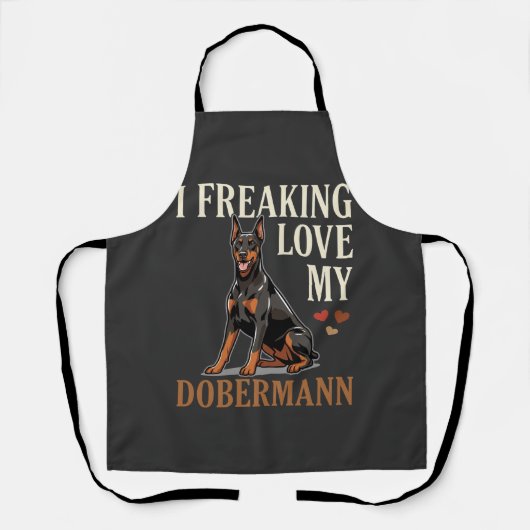Dobermann Liefhebber Hondenliefhebber Schort (Voorkant)