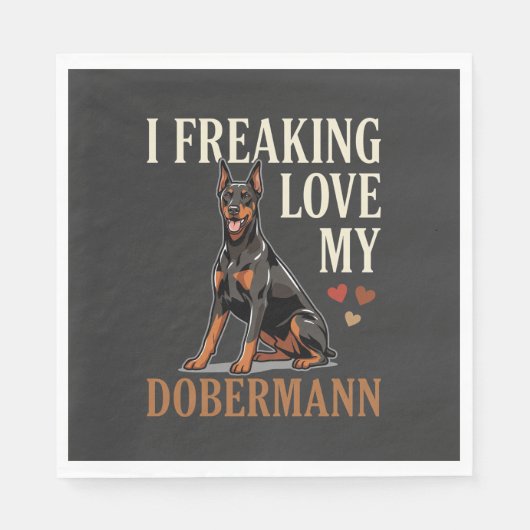 Dobermann Liefhebber Hondenliefhebber Servet (Voorkant)
