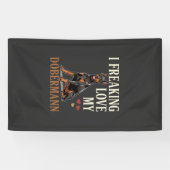 Dobermann Liefhebber Hondenliefhebber Spandoek (Horizontaal)
