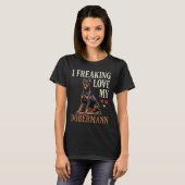 Dobermann Liefhebber Hondenliefhebber T-shirt (Voorkant volledig)