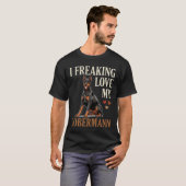 Dobermann Liefhebber Hondenliefhebber T-shirt (Voorkant volledig)