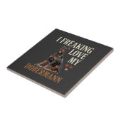 Dobermann Liefhebber Hondenliefhebber Tegeltje (Zijkant)