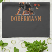 Dobermann Liefhebber Hondenliefhebber Theedoek (Gevouwen)