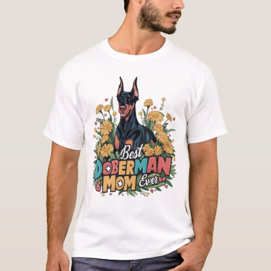 Dobermann Mama T-shirt (Voorkant)