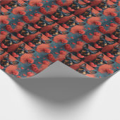 Dobermann Met Hart Rozen Valentijnsdag Cadeaupapier (Hoek)