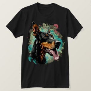 Dobermann met uitgestoken tong t-shirt