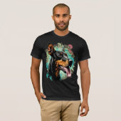 Dobermann met uitgestoken tong t-shirt (Voorkant volledig)