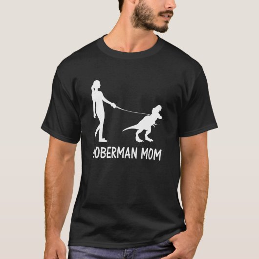 Dobermann Moeder Dobe Dobie Dobermann Pinscher Hon T-shirt (Voorkant)