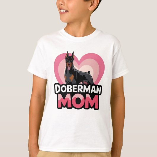 Dobermann Moeder T-shirt (Voorkant)