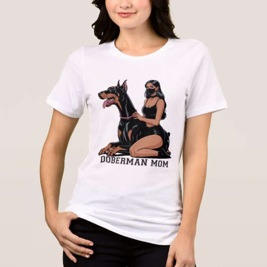 Dobermann MOEDER Tri-Blend Shirt (Voorkant)