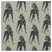  Dobermann of Doberman Pinscher dog Stof (Swatch)