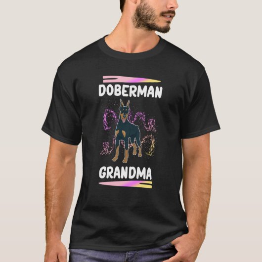 Dobermann Oma Hondenbezitter Dobermann T-shirt (Voorkant)
