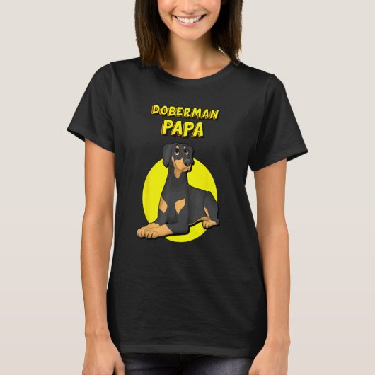 Dobermann Papa Dobermann Hond Vader T-shirt (Voorkant)