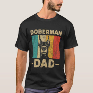Dobermann Papa Retro Dobermann Pinscher T-shirt