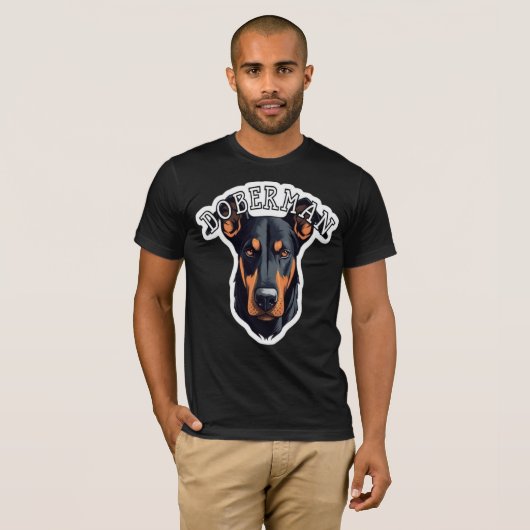 Dobermann Papa T-shirt (Voorkant volledig)