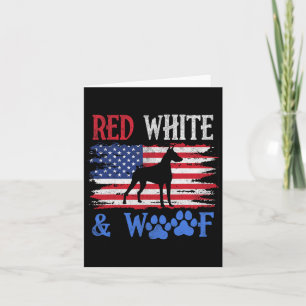 Dobermann Pincher Amerikaanse Vlag Verenigde State Kaart