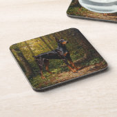 Dobermann Pincher Bier Onderzetter (Linkerzijde)