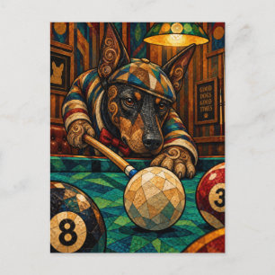 Dobermann Pincher, Geometrisch Mozaïek Briefkaart