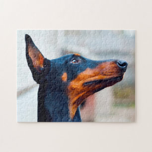 Dobermann Pincher Hond. Legpuzzel