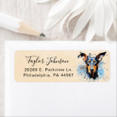 Dobermann Pincher Retouradres Label (Insitu)