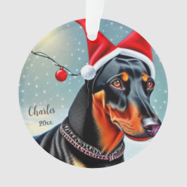 Dobermann Pincher, Sinterklaas Hond, Kerst Ornamen Ornament